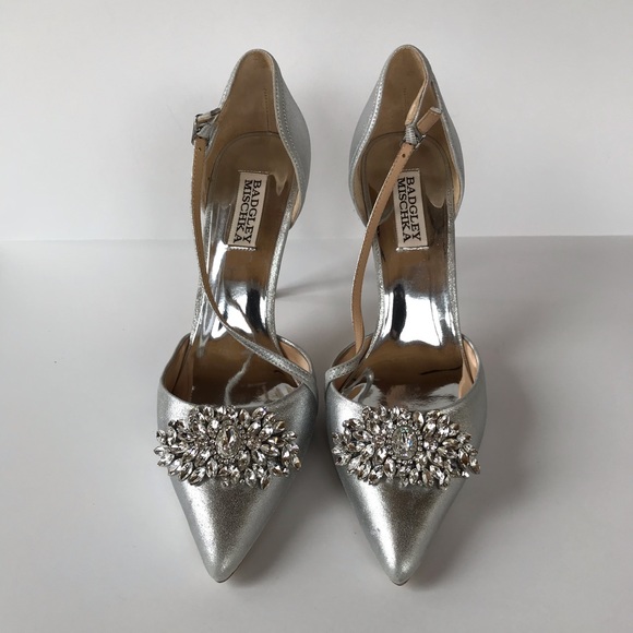 Badgley Mischka Shoes Silver Women’s Palma II Pump Sz 8.5 - Picture 2 of 5